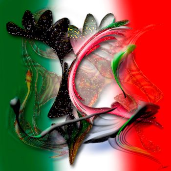 Digitale Kunst mit dem Titel "Gracias Italia" von Ricardo Pellerano, Original-Kunstwerk, 2D digitale Arbeit
