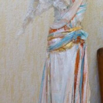 Artigianato intitolato "Femme_plume.jpg" da P'Lyne, Opera d'arte originale