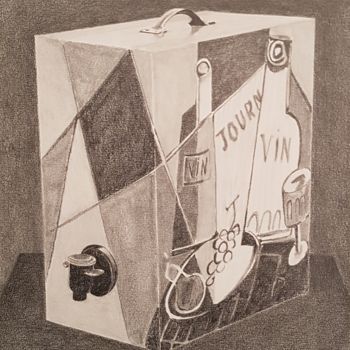 Drawing titled "Cubisme" by Moa Dessins, Original Artwork