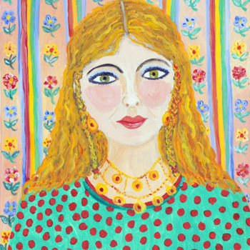 Peinture intitulée "Lila" par Pénélope Likos, Œuvre d'art originale, Acrylique
