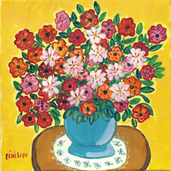 제목이 "Bouquet or"인 미술작품 Pénélope Likos로, 원작, 아크릴