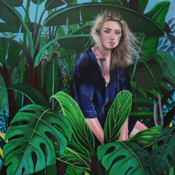 Malarstwo zatytułowany „Juliette (115x142cm)” autorstwa Peng Nghia, Oryginalna praca, Akryl Zamontowany na Drewniana rama no…