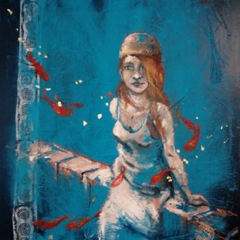 Peinture intitulée "Sirène 2" par Atelier Pauline Pennanguer, Œuvre d'art originale