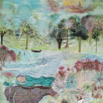 Sztuka tkaniny zatytułowany „la belle endormie” autorstwa Penny G Peckmann, Oryginalna praca, Haft