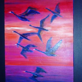 Painting titled "Migration" by Penny G Peckmann, Original Artwork