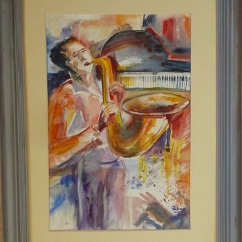 Pittura intitolato "Jazz metiv-son.jpg" da Penny G Peckmann, Opera d'arte originale