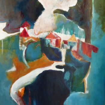 Pittura intitolato "sous-le-nuage-exact…" da Penny G Peckmann, Opera d'arte originale, Acrilico