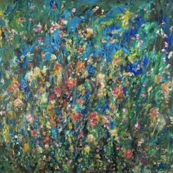 Peinture intitulée "Jardin Anglais" par Pen'Ny, Œuvre d'art originale, Acrylique