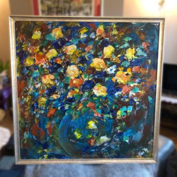 Painting titled "Vase Pour Angleterre" by Pen'Ny, Original Artwork, Acrylic