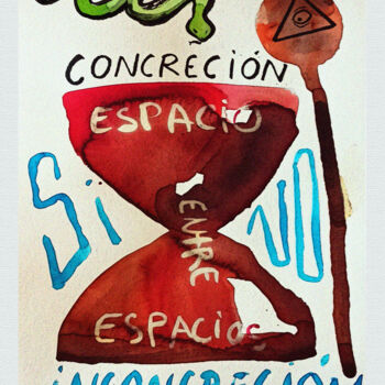 Drawing titled "Concreción Inconcre…" by Pepe Ortiz Benavent, Original Artwork, Ink