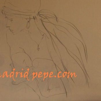 Dibujo titulada "Figura- Grafito  -F…" por Pepe Madrid, Obra de arte original