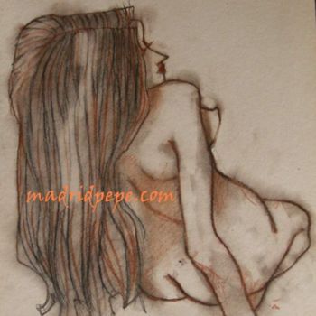 Drawing titled "Figura pintura sang…" by Pepe Madrid, Original Artwork