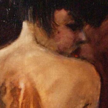 Pintura intitulada "En tu espalda, gota…" por Pepe Madrid, Obras de arte originais