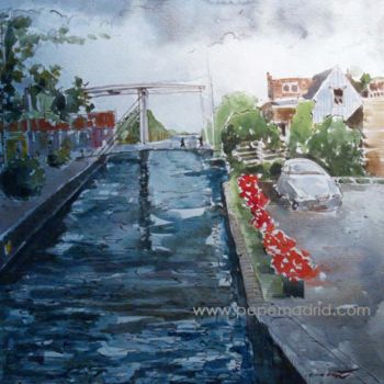 Painting titled "Canales de Edam" by Pepe Madrid, Original Artwork