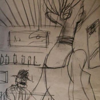 Pintura titulada "Tango VII- bosquejo" por Pepe Madrid, Obra de arte original