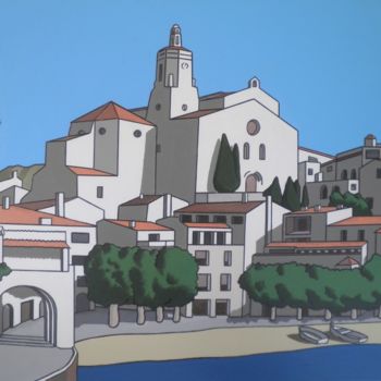 Pittura intitolato "CADAQUES COSTA BRAVA" da Pep Viladric, Opera d'arte originale