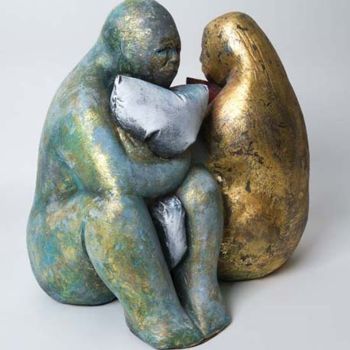 Sculpture titled "TITANTAOseduti" by Mariella Perani, Original Artwork