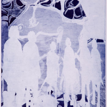 Incisioni, stampe intitolato "Kurudi Nyumbani" da Percy Martin, Opera d'arte originale, Acquaforte