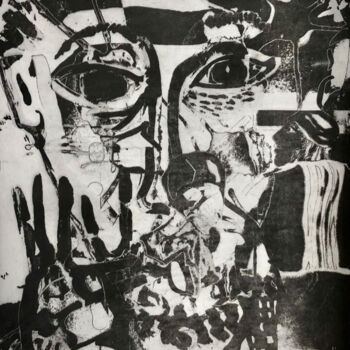 Estampas & grabados titulada "Unaweza Kuona Kile…" por Percy Martin, Obra de arte original, Aguafuerte