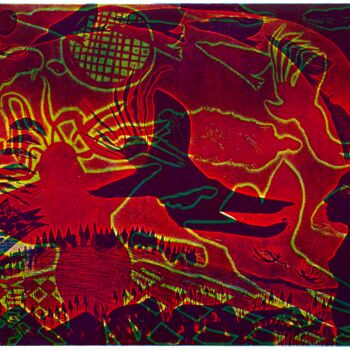 Obrazy i ryciny zatytułowany „Night Flight” autorstwa Percy Martin, Oryginalna praca, Akwaforta