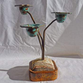 Escultura intitulada "candelabro chandeli…" por Pere Marti, Obras de arte originais, Metais