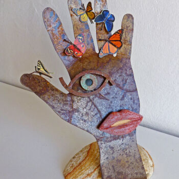 Sculpture intitulée "Mano, main" par Pere Marti, Œuvre d'art originale, Métaux