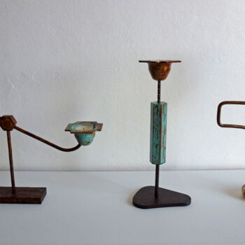 Sculpture titled "Candelabro lustre" by Pere Marti, Original Artwork, Metals