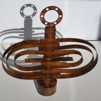 Skulptur mit dem Titel "Ondas Waves" von Pere Marti, Original-Kunstwerk, Metalle