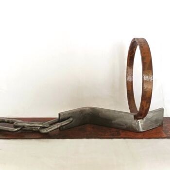 Rzeźba zatytułowany „Esclavizacion” autorstwa Pere Marti, Oryginalna praca, Metale