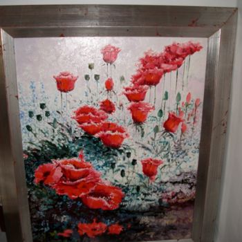 Malerei mit dem Titel "flouers-100x73-400e…" von Toni Perez Sanz, Original-Kunstwerk