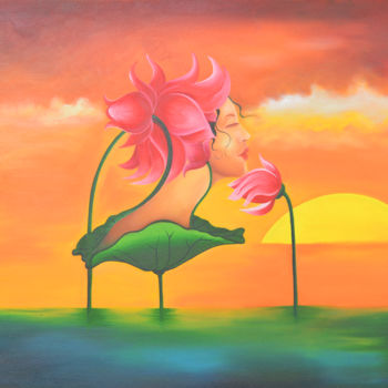Painting titled "dREaM tO mELt - oIL…" by Chirag Shah, Original Artwork, Oil