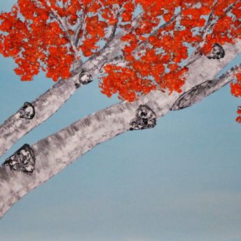 Painting titled "Orange tree." by Artstage, Original Artwork, Acrylic