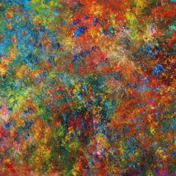 Ζωγραφική με τίτλο "Abstract,red,yellow…" από Artstage, Αυθεντικά έργα τέχνης, Ακρυλικό
