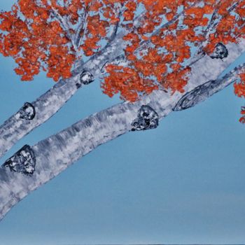 Painting titled "Orange tree,sale pa…" by Artstage, Original Artwork, Acrylic