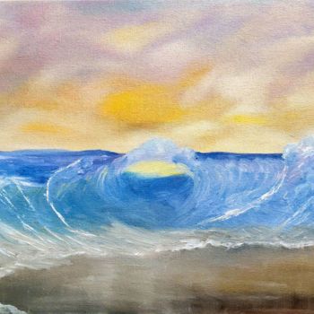 Painting titled "Turbulent Waters" by Kangana W, Original Artwork, Oil