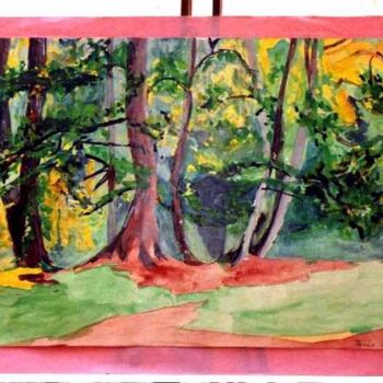 Schilderij getiteld "forêt" door Perle Velkey, Origineel Kunstwerk