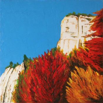 Painting titled "La Roche d'Hautepie…" by René Perny, Original Artwork, Oil