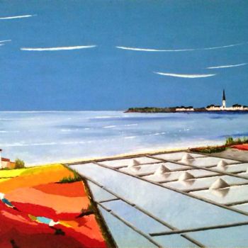 Peinture intitulée "Noirmoutier en l'Ile" par René Perny, Œuvre d'art originale, Huile