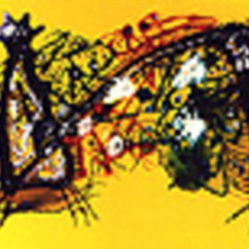 Pintura titulada "Mandala in gelb" por Pèro, Obra de arte original
