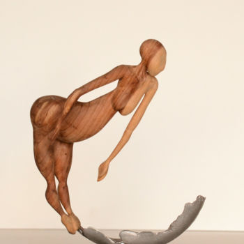 Sculpture intitulée "Lucie" par Marmar, Œuvre d'art originale, Bois
