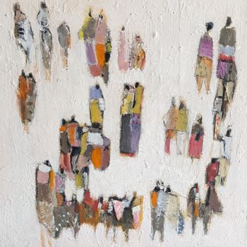 Peinture intitulée "Tous ensemble" par Isabelle Perronneau (IPerronneau), Œuvre d'art originale, Acrylique