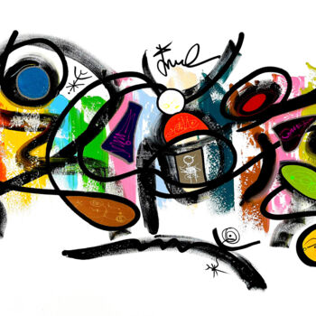 Картина под названием "BUTEX" - Perrotte, Подлинное произведение искусства, Акрил Установлен на Деревянная рама для носилок