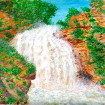 Pintura titulada "Медовый водопад 3" por Iurii Persov, Obra de arte original, Acrílico