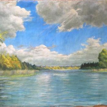 Painting titled "The Lake" by Peter Perun, Original Artwork