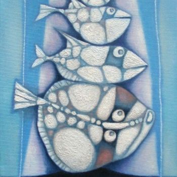 Картина под названием "АКВАРИУМ" - Pescador, Подлинное произведение искусства