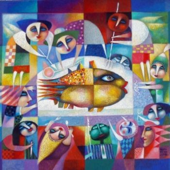Картина под названием "PEZ DE ORO" - Pescador, Подлинное произведение искусства