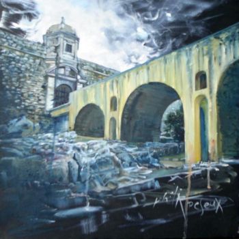 Картина под названием "entrada da fortaleza" - Philippe Peseux, Подлинное произведение искусства, Масло