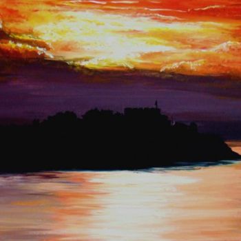 Painting titled "Dawnbreak over Guve…" by Davo, Original Artwork