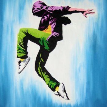 Painting titled "Street Dancer" by Davo, Original Artwork