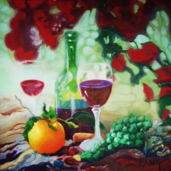 Painting titled "Afternoon Under Bou…" by Peter A. Lang, Original Artwork, Oil